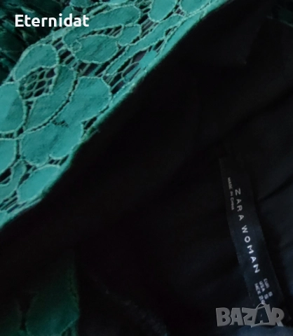 Зелена разкроена рокля Zara , снимка 5 - Рокли - 51863448