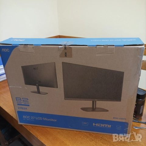 Отличен IPS монитор AOC 27" 27B2H, снимка 3 - Монитори - 50201015