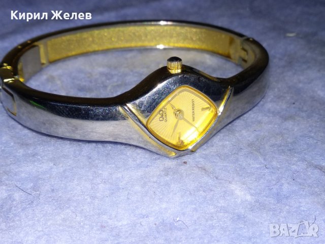 Q&Q QUARTZ СТИЛЕН МОДЕН МАРКОВ ЯПОНСКИ ДАМСКИ ЗЛАТИСТ ЧАСОВНИК Тип ГРИВНА Кю и Кю 36576, снимка 13 - Дамски - 39894441