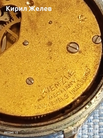 Стар механичен часовник KIENZLE GERMANY рядък за КОЛЕКЦИЯ 54395, снимка 7 - Антикварни и старинни предмети - 54118343