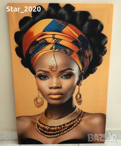 Светеща картина с LED осветление - жената 07