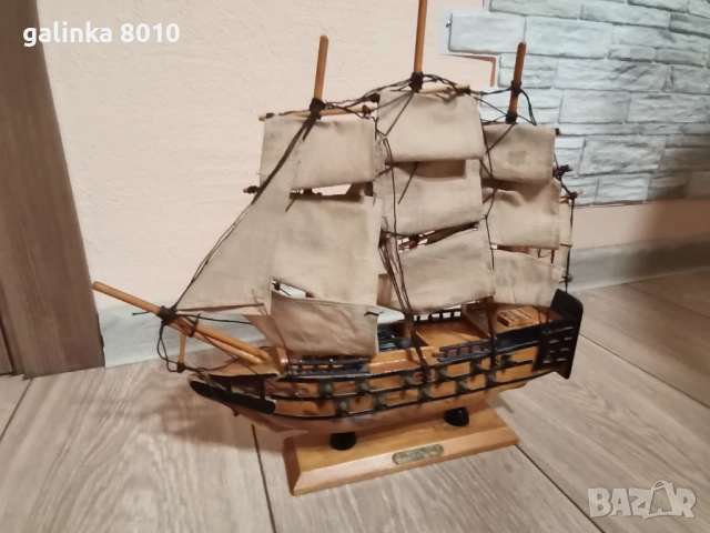 Старо дървено корабче, снимка 2 - Антикварни и старинни предмети - 53222748
