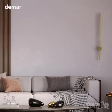 Линеен LED аплик TEKLED 80 см, 12 W, 4000 K, златист, снимка 6 - Настолни лампи - 55806918