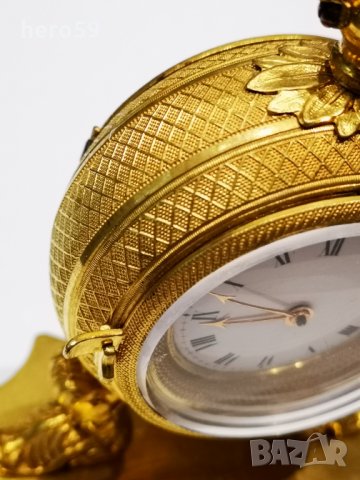 RRR-Настолен( DESK CLOCK)часовник-1/4 репетир(1780г.каретен часовник, снимка 9 - Джобни - 31231969