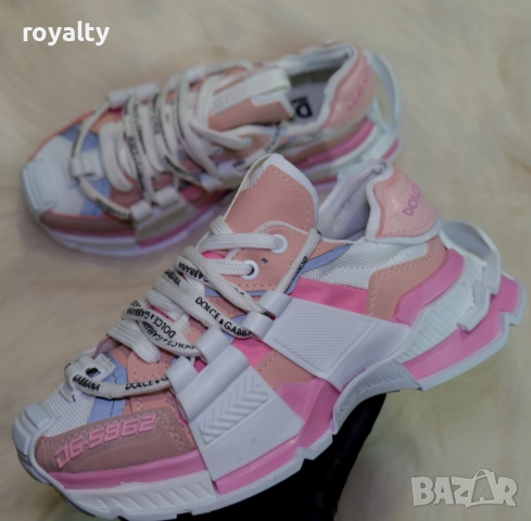 Сникърси-Dolce&Gabbana- Бяло и Розово, снимка 3 - Маратонки - 51941399