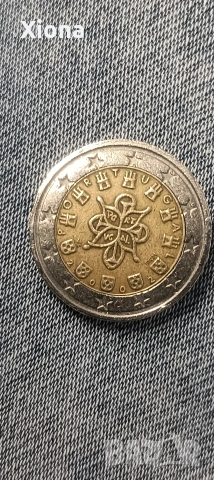 Рядка монета 2 евро Португалия 2002 г.