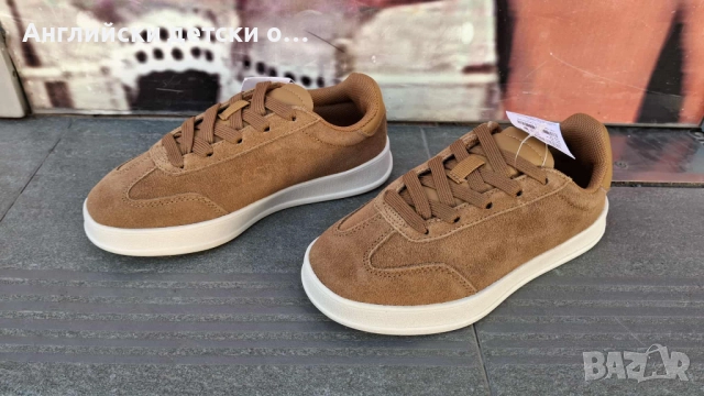 Английски детски полукецове от естествена кожа/велур-Next, снимка 3 - Детски обувки - 52814037