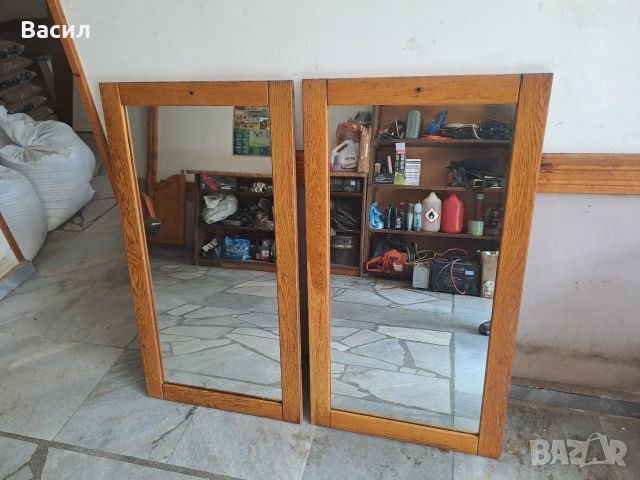 2 бр. Ретро огледала с масивна дървена рамка - Бук, снимка 2 - Огледала - 54098210