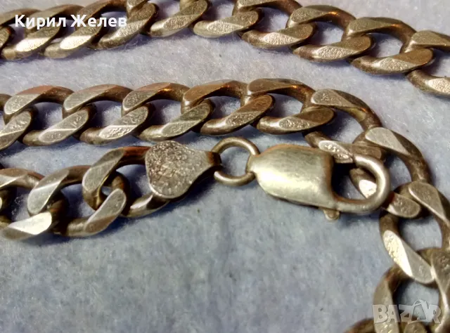 ВНУШИТЕЛЕН СТИЛЕН СРЕБЪРЕН ЛАНЕЦ СРЕБРО 925 ЗДРАВА КЛАСИЧЕСКА ПЛЕТКА 48700, снимка 8 - Колиета, медальони, синджири - 48476971