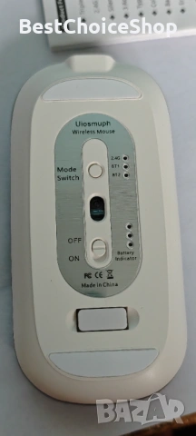Uiosmuph Bluetooth мишка, ултра тунка, безшумна, RGB, снимка 5 - Клавиатури и мишки - 53144302