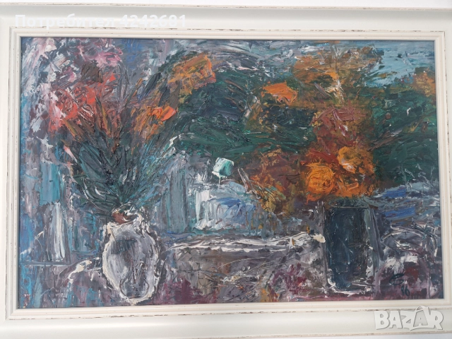 Маслен натюрморт "Вази"-худ. Вера Стефанова