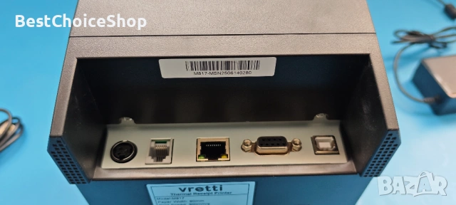 Термален фискален принтер vretti – 80mm , ESC/POS USB/Serial/LAN, Високоскоростен 300 mm/s, снимка 6 - Принтери, копири, скенери - 54350850