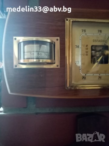 Стари, автентични и напълно изправни барометър месинг, метео станция 2 бр., снимка 5 - Антикварни и старинни предмети - 44416075