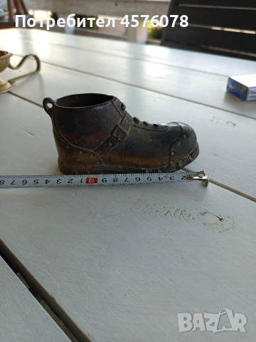 бронзова декоративна обувка, снимка 2 - Антикварни и старинни предмети - 54211891