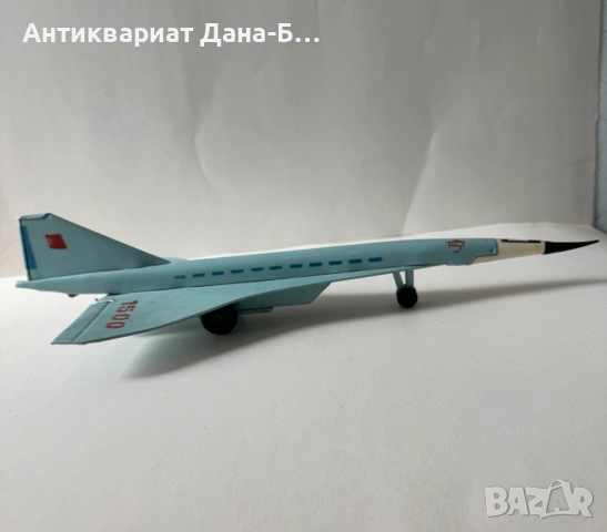 Рядък ретро метален самолет Ту-144 (Конкорд) – СССР, Колекционерска играчка