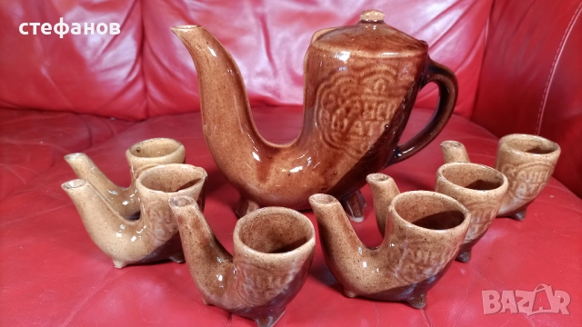 Керамичен комплект за греяна ракия „Ханска шатра”