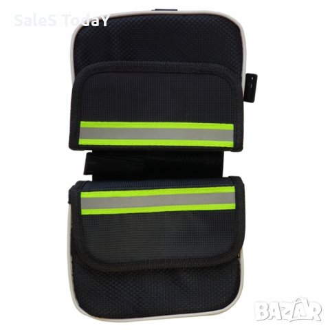 Двойна чанта за велосипед, дисаги за колело, светлоотразителна, черна , снимка 4 - Аксесоари за велосипеди - 32009205