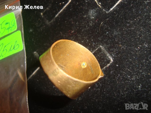 МЕДЕН СТАР ВИНТИДЖ ПРЪСТЕН РЪЧНА РАБОТА ОРНАМЕНТИРАН РЕТРО СТИЛ 13578, снимка 6 - Антикварни и старинни предмети - 30287223