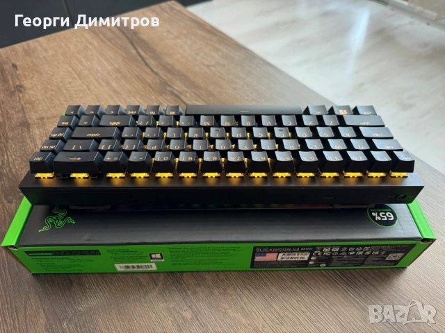 Razer - BlackWidow V3 Mini HyperSpeed,Yellow, Механична клавиатура, снимка 3 - Клавиатури и мишки - 52516755