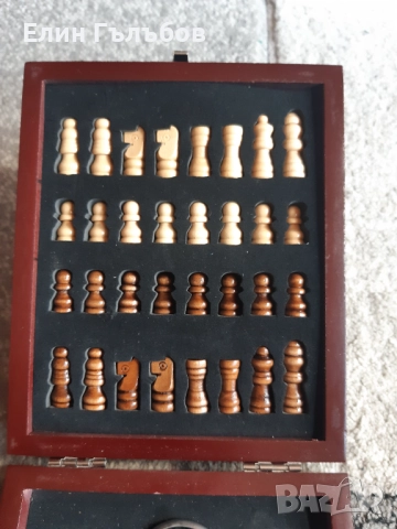  СЕТ - комплект за шах и вино (аксесоар) , снимка 2 - Шах и табла - 52233834