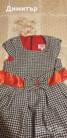 Нова! Детска зимна рокля с диадема + боди - ръст до 140см, снимка 2 - Детски рокли и поли - 31713284