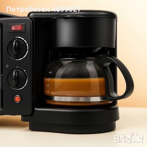 Печка, тостер и кафемашина – 3в1 + ПОДАРЪК Уред за сандвичи Royal Swiss, снимка 5 - Кафемашини - 52971895