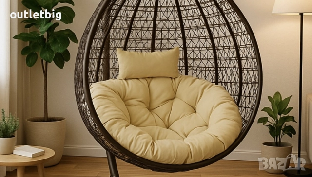 Градинска висяща люлка тип гнездо,яйце–Промоция! , снимка 6 - Градински мебели, декорация  - 52305098