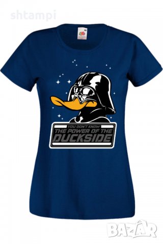 Дамска тениска Star Wars Power of Duckside,Филм,Игра,superhero,Изненада,Подарък,Повод,, снимка 6 - Тениски - 37732476