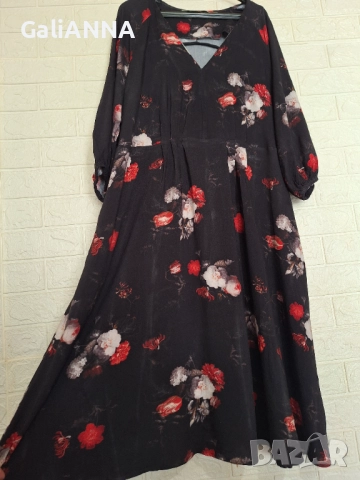 СТРАХОТНА РОКЛЯ НА ЦВЕТЯ 2XL-3XL, снимка 6 - Рокли - 51637260