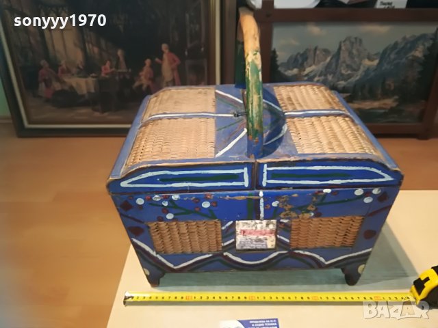 РЕТРО ЧАНТА-ДЪРВО И РАТАН-40Х40Х27СМ, снимка 12 - Колекции - 29141177