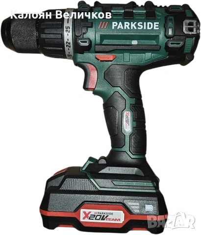 Винтоверт (акумулаторен) PARKSIDE 20V, снимка 6 - Винтоверти - 53940080