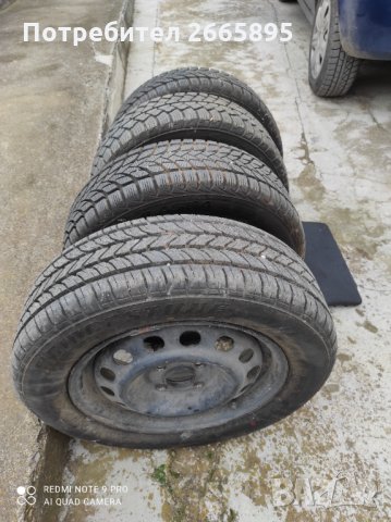 Метални джанти с зимни гуми 185/60r/14, снимка 2 - Гуми и джанти - 35377495