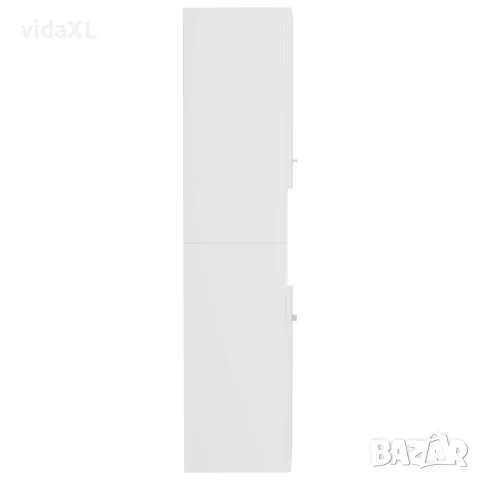 vidaXL Шкаф за баня, бял, 30x30x130 см, инженерно дърво, снимка 8 - Шкафове - 56147759