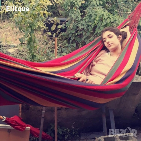 Голям цветен хамак с красиви и цветни шарки, снимка 5 - Къмпинг мебели - 52795644