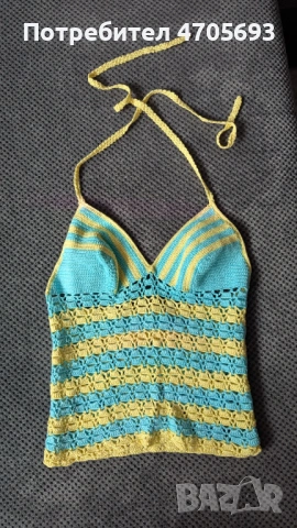 Плетен на една кука топ