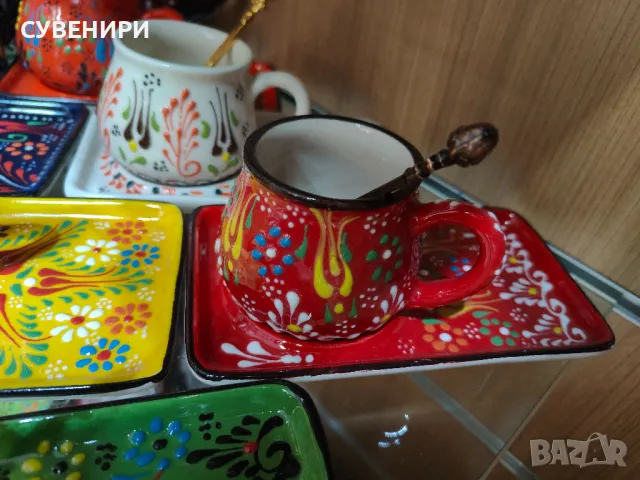 Турски чашки за кафе с чинийки, снимка 11 - Чаши - 47589991