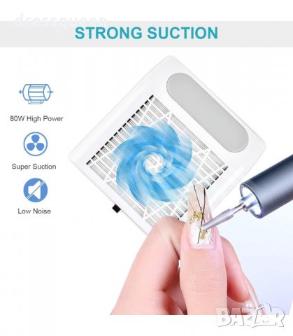 3192 Прахоулавител за маникюр, снимка 5 - Продукти за маникюр - 34236229