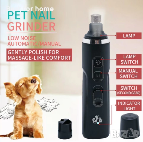Професионална електрическа пила за нокти за домашни любимци, EpochEnvoMall™, снимка 7 - Други стоки за животни - 54069349