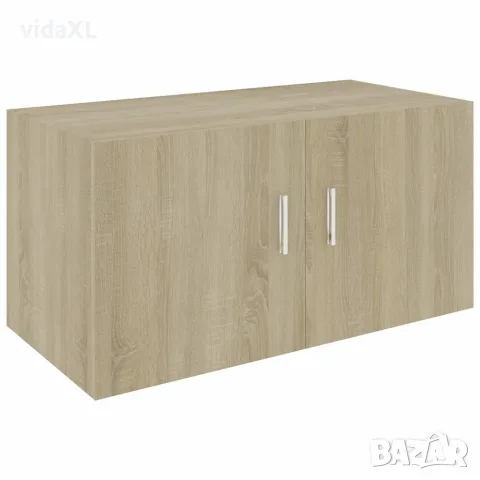 vidaXL Шкаф за стена, дъб сонома, 80x39x40 см, инженерно дърво
