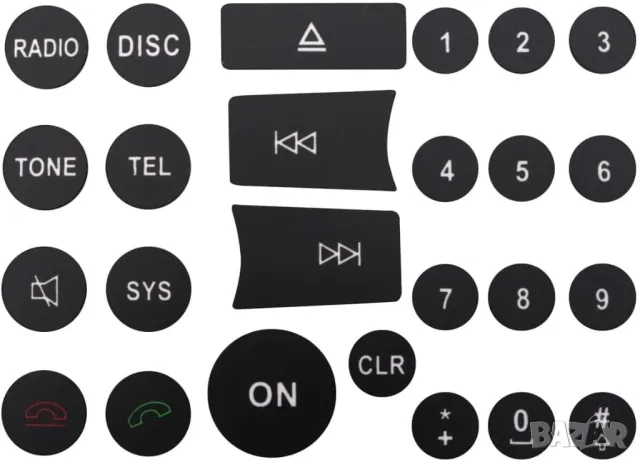 Стикери за бутони Mercedes W204 C250 C350 E Class ML GL GLK 2008 2009 2010 2011 2012 2013-14, снимка 4 - Аксесоари и консумативи - 48279221