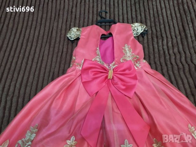 Детска рокля  розова бродерия размер 150 -  Ново.., снимка 4 - Детски рокли и поли - 29483931