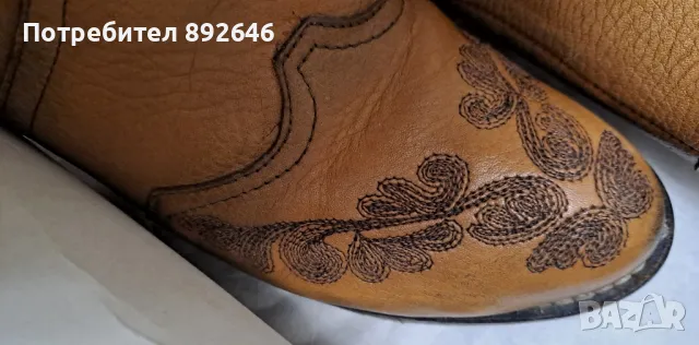 Дамски ботуши естествена кожа цвят камел 38 номер, снимка 13 - Дамски ботуши - 43675482