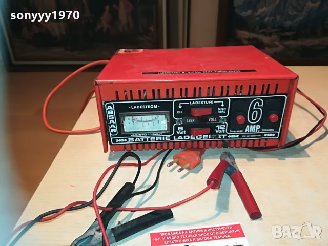 ABSАAR=charger 12/6v made in west germany-6 ампера, снимка 2 - Аксесоари и консумативи - 29946935