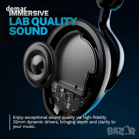 JLab Epic Lux Lab Edition слушалки с активно шумопотискане - безжични, снимка 2 - Bluetooth слушалки - 52963550