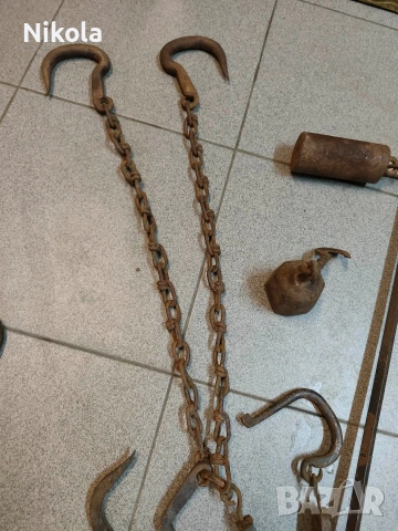 2 Стари кантара с топуз 50 и 30 кг, снимка 2 - Антикварни и старинни предмети - 53974620