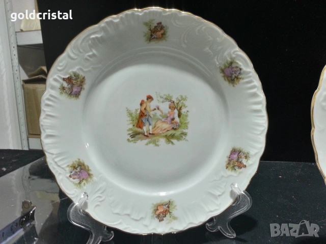 Стар полски порцелан чинии, снимка 5 - Антикварни и старинни предмети - 53298893