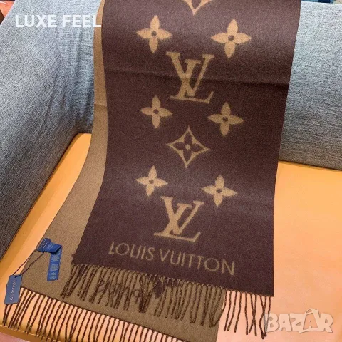 Louis Vuitton ✨ Кашмир ✨ Дамски Шалове, снимка 7 - Шалове - 56242267