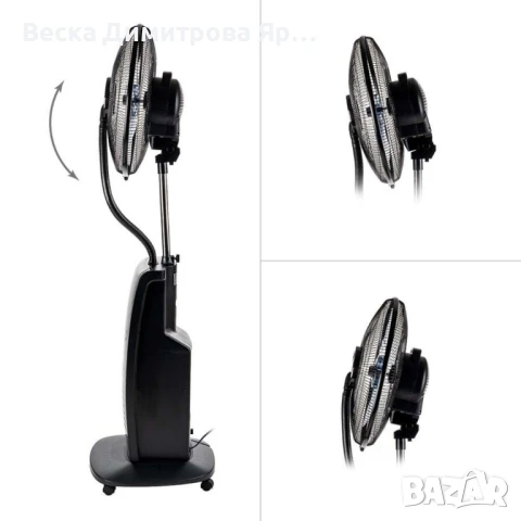 Вентилатор с водна мъгла 16"  7in1, 90W, мултифункционален, LED, дист. упр-е, снимка 4 - Вентилатори - 50634466