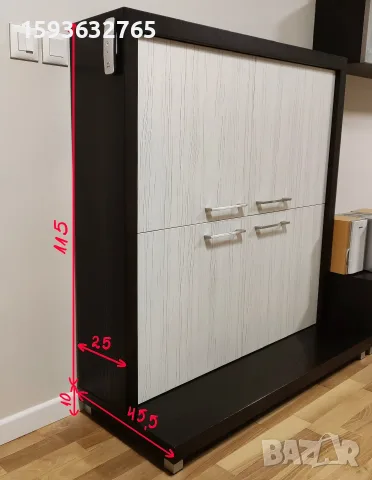 Италиански дизайнерски шкаф от MDF, снимка 6 - Шкафове - 56509575