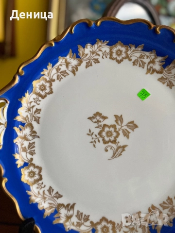Елегантна порцеланова чиния Изисканост и класически стил с тази прекрасна порцеланова чиния. , снимка 3 - Чинии - 51764024